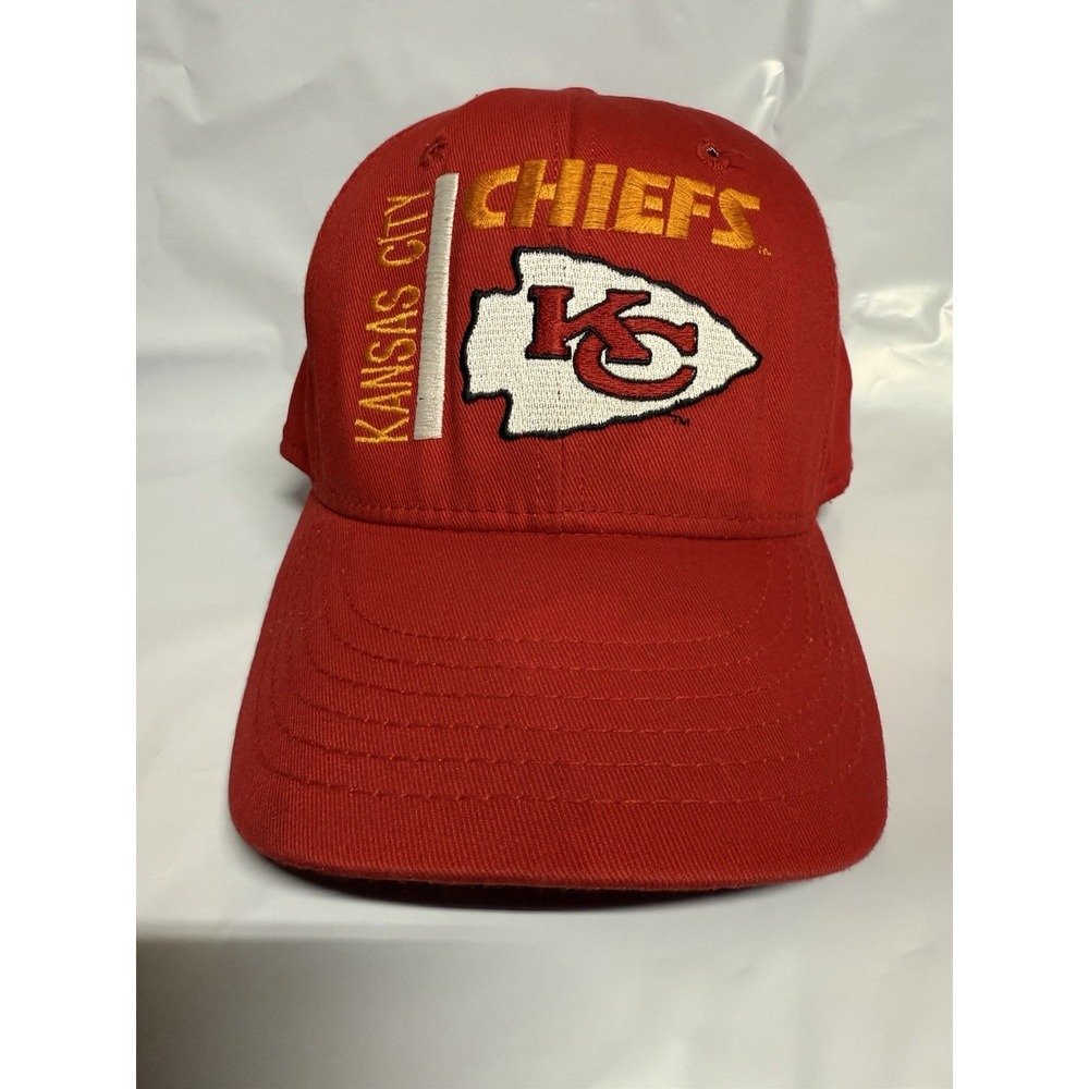 VTG 80s 90s Kansas City Chiefs DeLong Canvas Snapback Hat Red NFL Made USA‎